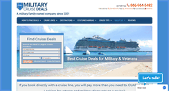 Desktop Screenshot of militarycruisedeals.com