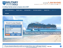Tablet Screenshot of militarycruisedeals.com